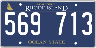 RI license plate 569713