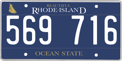 RI license plate 569716