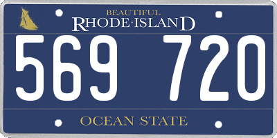 RI license plate 569720
