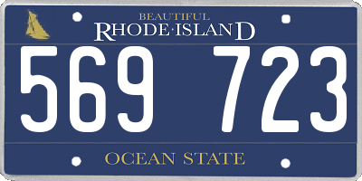 RI license plate 569723