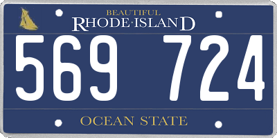 RI license plate 569724