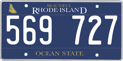 RI license plate 569727