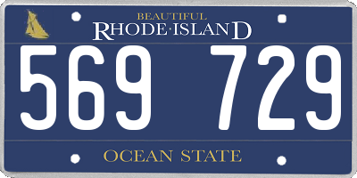 RI license plate 569729