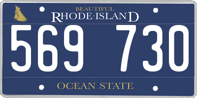 RI license plate 569730