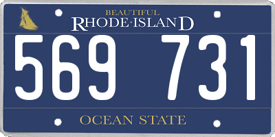 RI license plate 569731