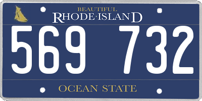 RI license plate 569732