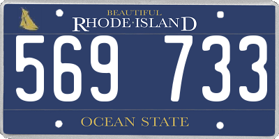 RI license plate 569733