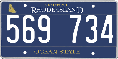 RI license plate 569734