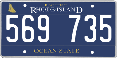 RI license plate 569735