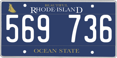 RI license plate 569736