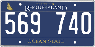 RI license plate 569740