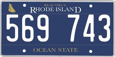 RI license plate 569743