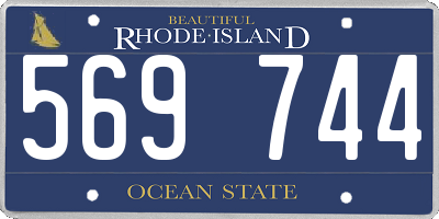 RI license plate 569744