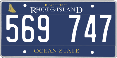 RI license plate 569747