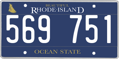 RI license plate 569751