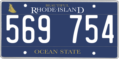 RI license plate 569754