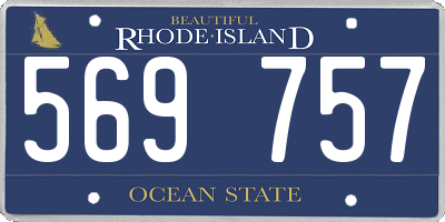 RI license plate 569757