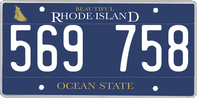 RI license plate 569758