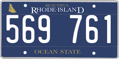 RI license plate 569761