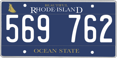 RI license plate 569762