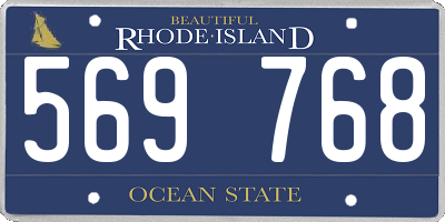 RI license plate 569768