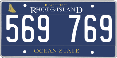 RI license plate 569769