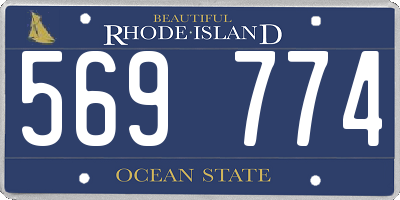 RI license plate 569774