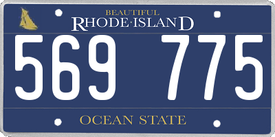 RI license plate 569775