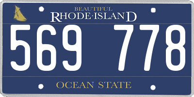 RI license plate 569778