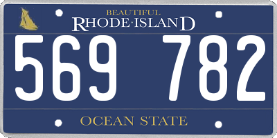 RI license plate 569782