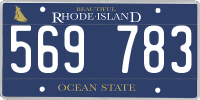 RI license plate 569783
