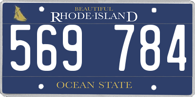 RI license plate 569784