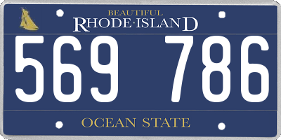 RI license plate 569786