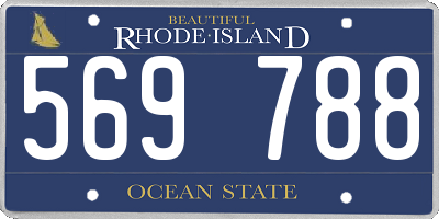 RI license plate 569788
