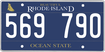 RI license plate 569790