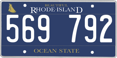 RI license plate 569792