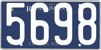 RI license plate 5698