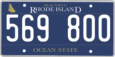 RI license plate 569800