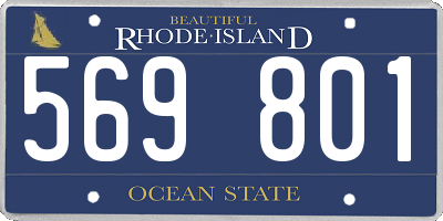 RI license plate 569801