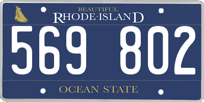 RI license plate 569802