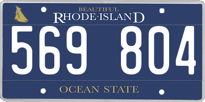 RI license plate 569804