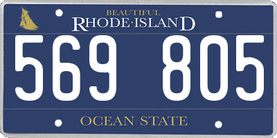 RI license plate 569805