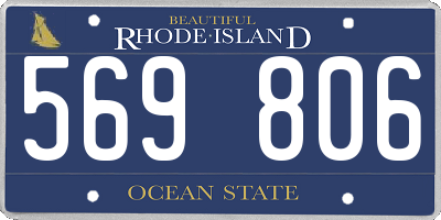 RI license plate 569806