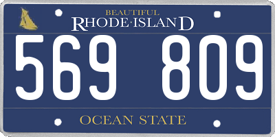 RI license plate 569809