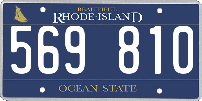 RI license plate 569810