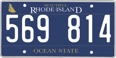RI license plate 569814