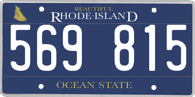 RI license plate 569815