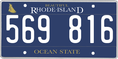 RI license plate 569816