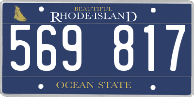 RI license plate 569817