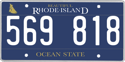RI license plate 569818